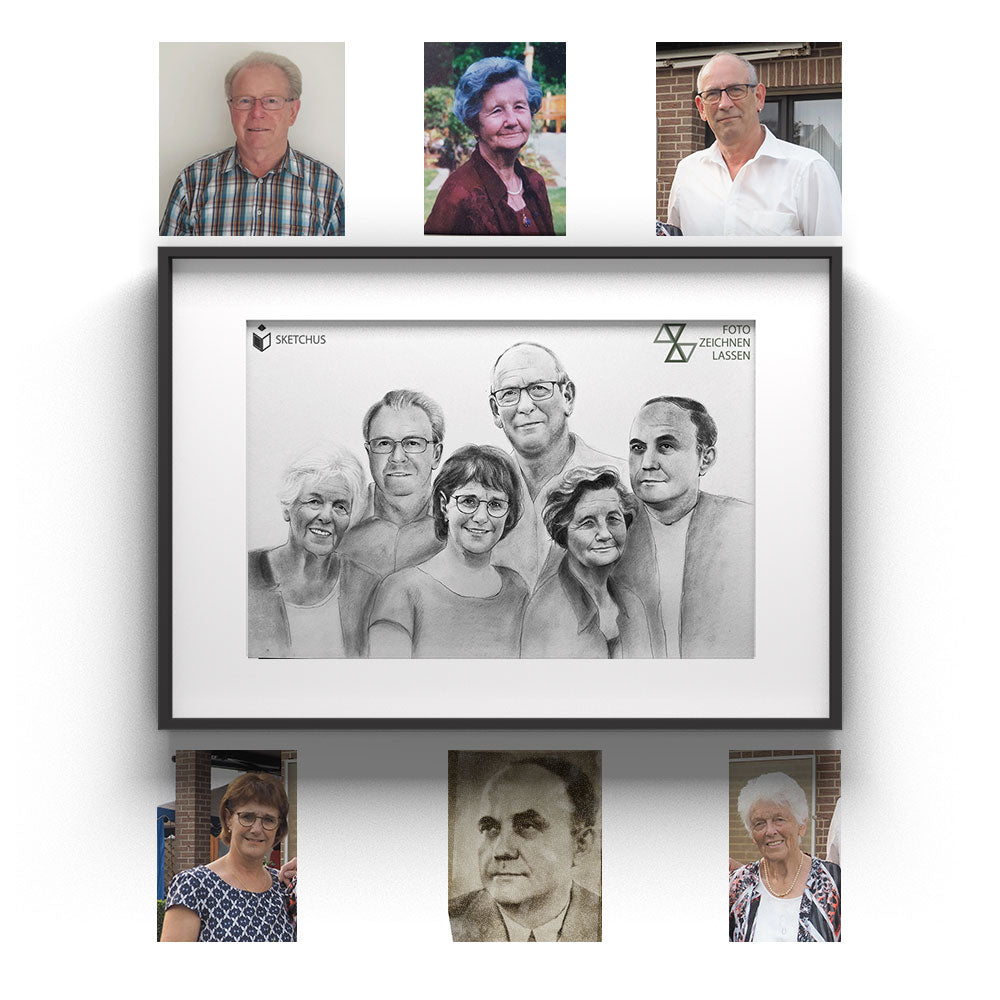 Portrait nach Fotovorlage von Hand zeichnen lassen - Portraitzeichnungen